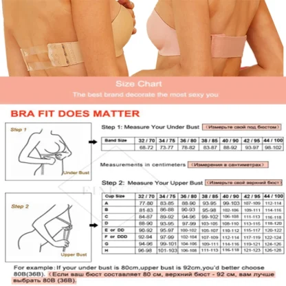 Seamless Push Up Strapless Bra - Image 6