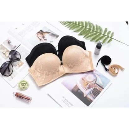 Floral Push-up Strapless Bra - Image 4