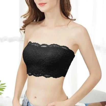 Sheer Embroidery Strapless Bras - Image 2