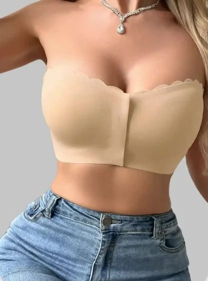 Scalloped Neckline Strapless Bras - Image 3