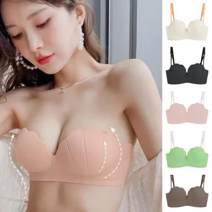 Wireless Shell Shape Strapless Bra