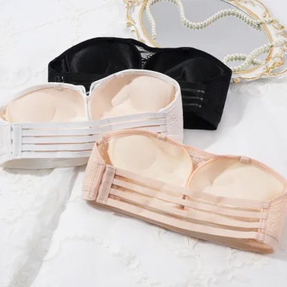 Lace-up Front Strapless Bras - Image 2