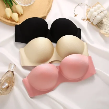 Wire Free Solid Strapless Bras