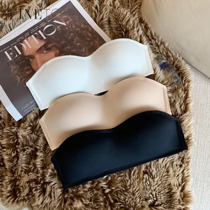 Seamless Solid Color Strapless Bra