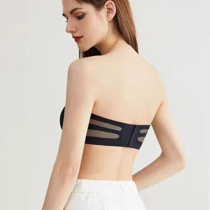 Anti-slip Solid Color Strapless Bra - Image 3