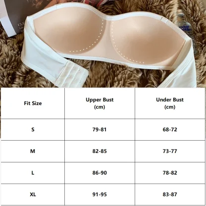 Seamless Solid Color Strapless Bra - Image 7