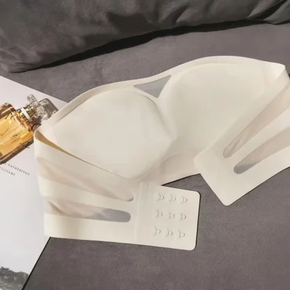 Anti-slip Solid Color Strapless Bra - Image 6