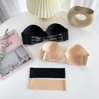 Wire Free Solid Strapless Bras - Image 4