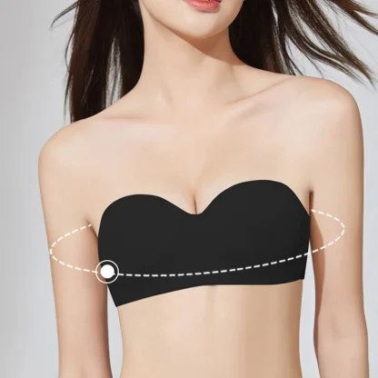 Seamless Solid Color Strapless Bra - Image 3