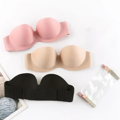 Comfy Solid Strapless Bras