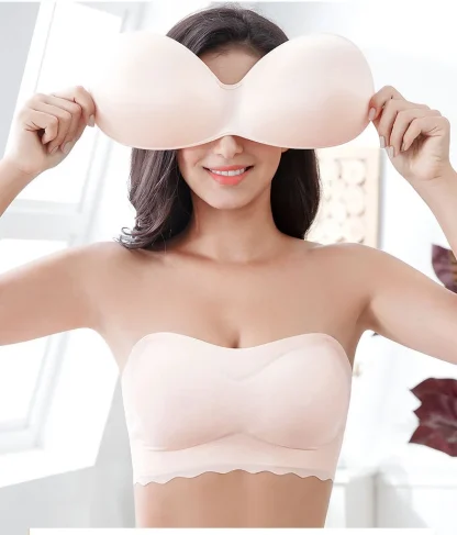 Padded Seamless Strapless Bra - Image 4