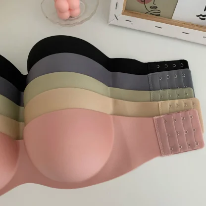 Non-slip Push Up Solid Strapless Bras - Image 7