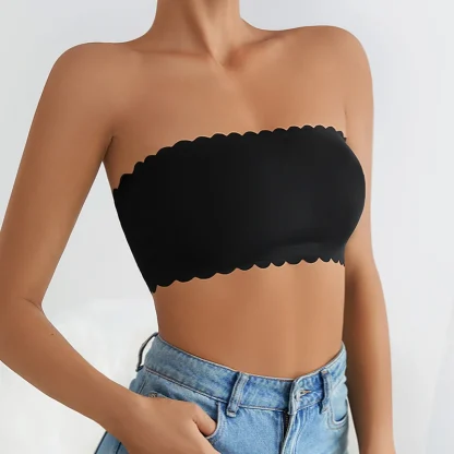 Scalloped Edge Strapless Bra