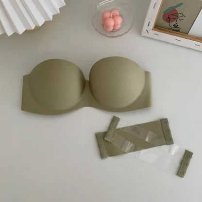 Non-slip Push Up Solid Strapless Bras