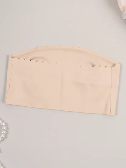 Solid Color Non-slip Strapless Bra - Image 9