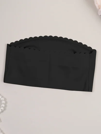 Solid Color Non-slip Strapless Bra - Image 11