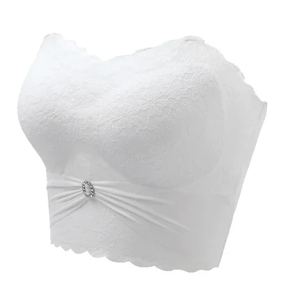 Elegant Solid Lace Strapless Bra - Image 6
