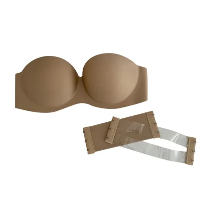 Seamless Plain Color Strapless Bra - Image 6