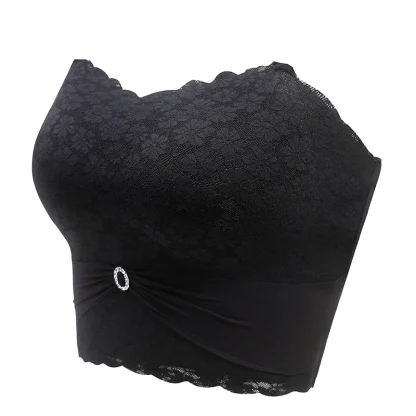 Elegant Solid Lace Strapless Bra - Image 4
