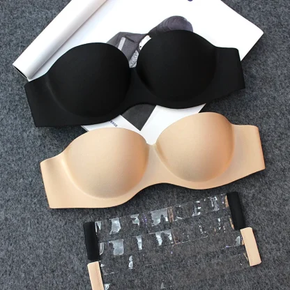 Padded Wireless Strapless Bra - Image 4