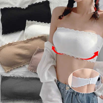 Scalloped Trim Strapless Bra - Image 15