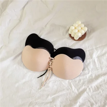 Lace-up Front Push Up Strapless Bra - Image 5