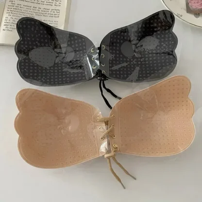 Push Up Lace-up Strapless Bra - Image 3