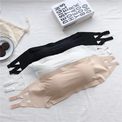 Seamless Criss Cross Back Strapless Bra - Image 6