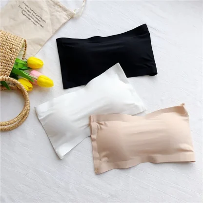 Seamless Criss Cross Back Strapless Bra - Image 9