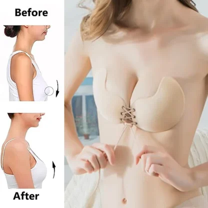 Lace-up Front Push Up Strapless Bra - Image 11
