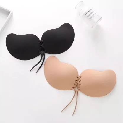 Lace-up Front Push Up Strapless Bra - Image 6
