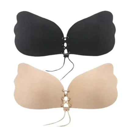Push Up Lace-up Strapless Bra - Image 9