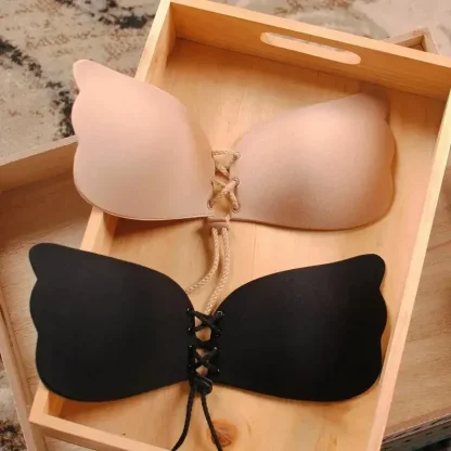 Push Up Lace-up Strapless Bra - Image 4