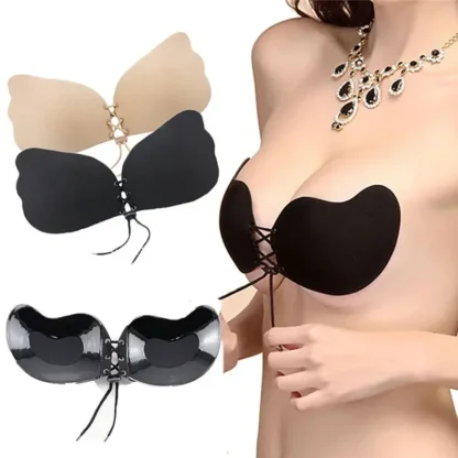 Push Up Lace-up Strapless Bra - Image 5