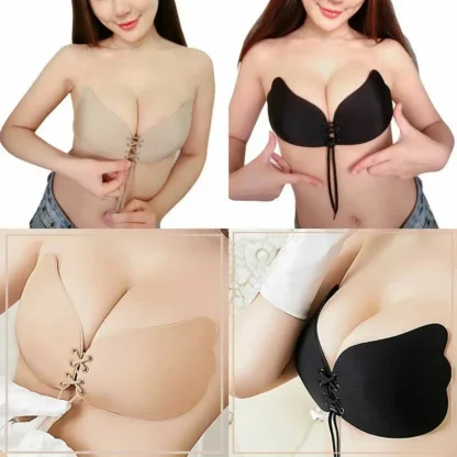 Push Up Lace-up Strapless Bra - Image 6